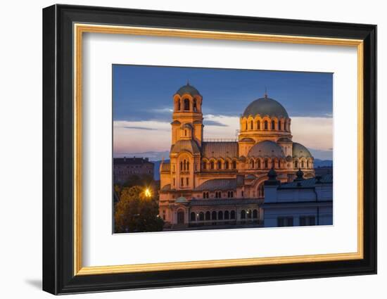 Bulgaria, Sofia, Ploshtad Alexander Nevski, Aleksander Nevski Church-Walter Bibikow-Framed Photographic Print