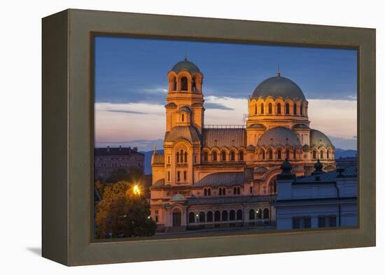 Bulgaria, Sofia, Ploshtad Alexander Nevski, Aleksander Nevski Church-Walter Bibikow-Framed Premier Image Canvas