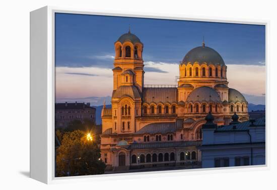 Bulgaria, Sofia, Ploshtad Alexander Nevski, Aleksander Nevski Church-Walter Bibikow-Framed Premier Image Canvas