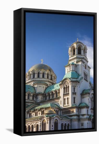 Bulgaria, Sofia, Ploshtad Alexander Nevski Square, Aleksander Nevski Church, Morning-Walter Bibikow-Framed Premier Image Canvas