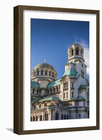 Bulgaria, Sofia, Ploshtad Alexander Nevski Square, Aleksander Nevski Church, Morning-Walter Bibikow-Framed Photographic Print