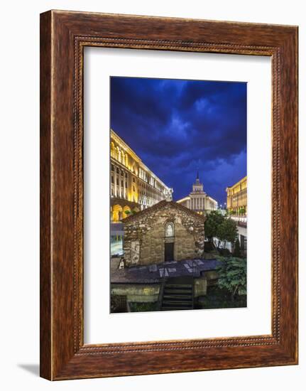 Bulgaria, Sofia, Ploshtad Nezavisimost Square, Government Buildings-Walter Bibikow-Framed Photographic Print