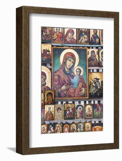 Bulgaria, Sofia, Souvenir Icons for Sale-Walter Bibikow-Framed Photographic Print