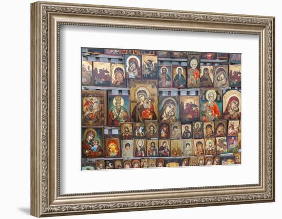 Bulgaria, Sofia, Souvenir Icons for Sale-Walter Bibikow-Framed Photographic Print