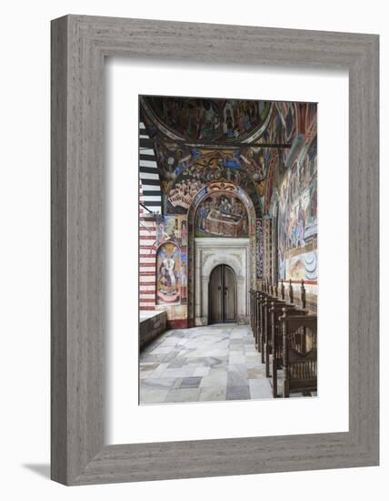 Bulgaria, Southern Mountains, Rila, Rila Monastery, Wall Frescoes-Walter Bibikow-Framed Photographic Print