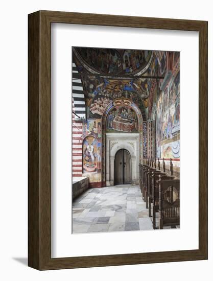 Bulgaria, Southern Mountains, Rila, Rila Monastery, Wall Frescoes-Walter Bibikow-Framed Photographic Print