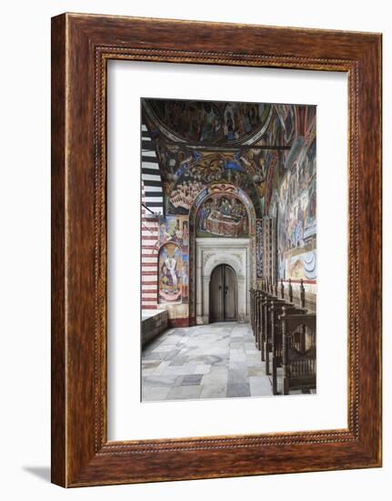 Bulgaria, Southern Mountains, Rila, Rila Monastery, Wall Frescoes-Walter Bibikow-Framed Photographic Print