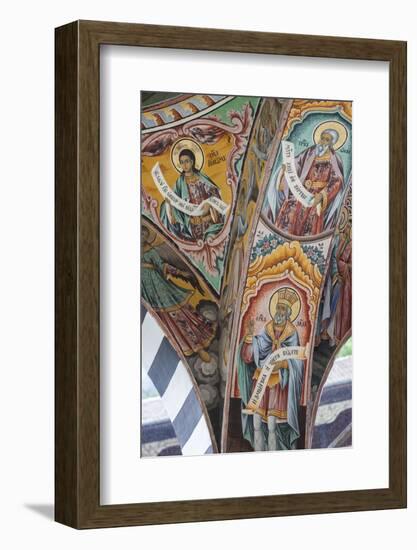 Bulgaria, Southern Mountains, Rila, Rila Monastery, Wall Frescoes-Walter Bibikow-Framed Photographic Print