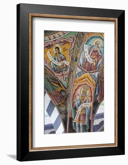 Bulgaria, Southern Mountains, Rila, Rila Monastery, Wall Frescoes-Walter Bibikow-Framed Photographic Print