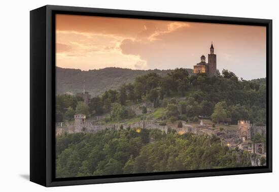 Bulgaria, Veliko Tarnovo, Asenova, Tsarevets Fortress, Dawn-Walter Bibikow-Framed Premier Image Canvas