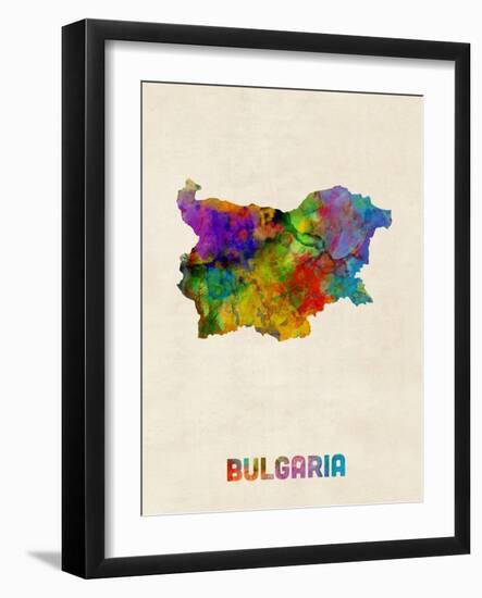 Bulgaria Watercolor Map-Michael Tompsett-Framed Art Print