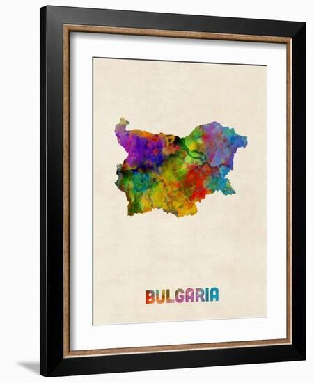 Bulgaria Watercolor Map-Michael Tompsett-Framed Art Print