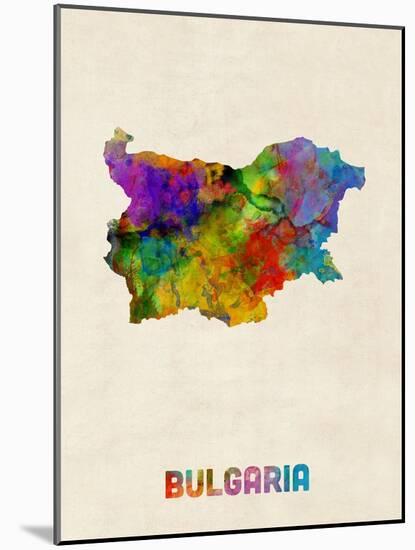 Bulgaria Watercolor Map-Michael Tompsett-Mounted Art Print