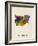 Bulgaria Watercolor Map-Michael Tompsett-Framed Art Print