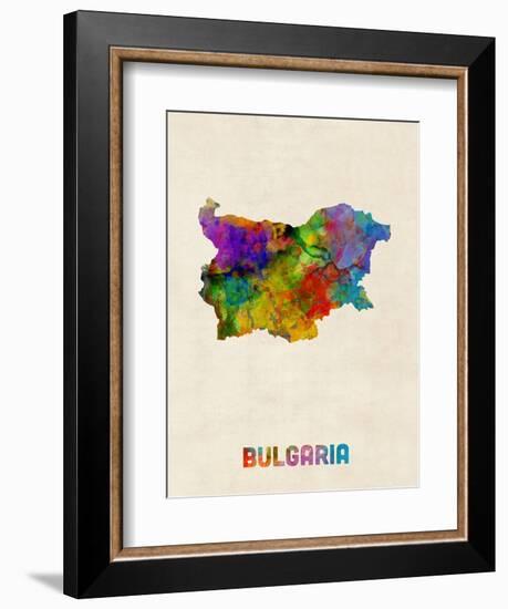 Bulgaria Watercolor Map-Michael Tompsett-Framed Premium Giclee Print