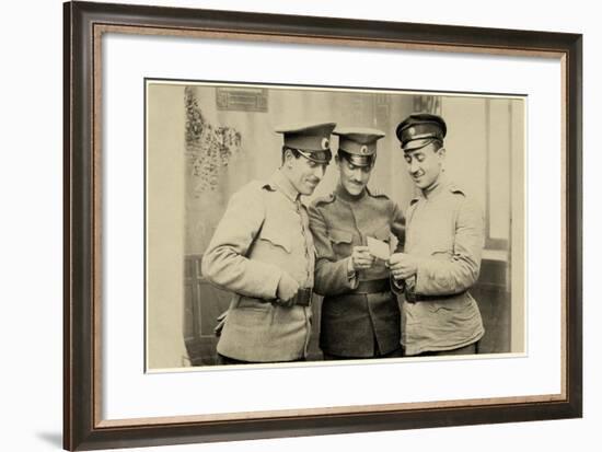 Bulgarian Soldiers Enjoying a Photo, C.1914-null-Framed Photographic Print