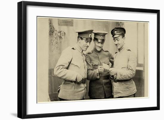 Bulgarian Soldiers Enjoying a Photo, C.1914-null-Framed Photographic Print