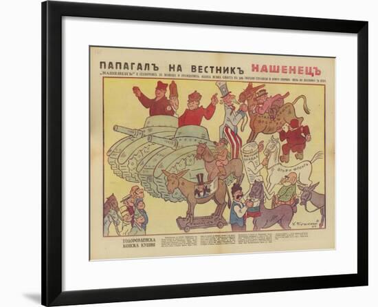 Bulgarian WW2 Political Cartoon-null-Framed Giclee Print