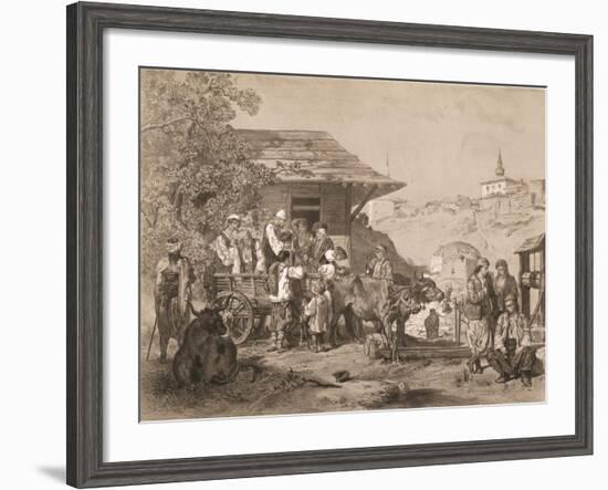 Bulgarians Near Varna, Printed by Lemercier, Paris-Jules Joseph Augustin Laurens-Framed Giclee Print