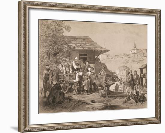 Bulgarians Near Varna, Printed by Lemercier, Paris-Jules Joseph Augustin Laurens-Framed Giclee Print