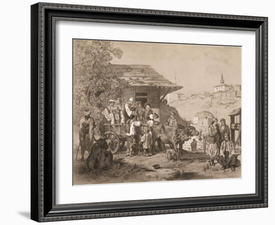 Bulgarians Near Varna, Printed by Lemercier, Paris-Jules Joseph Augustin Laurens-Framed Giclee Print