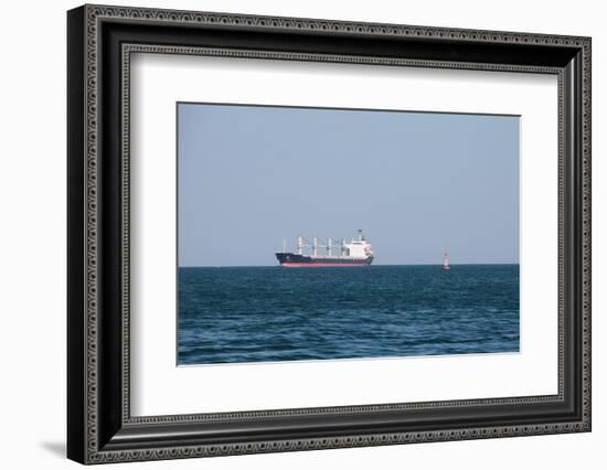 Bulk Carrier, Cargo Ship Goes on Red Sea on a Sunny Day-eugenesergeev-Framed Photographic Print