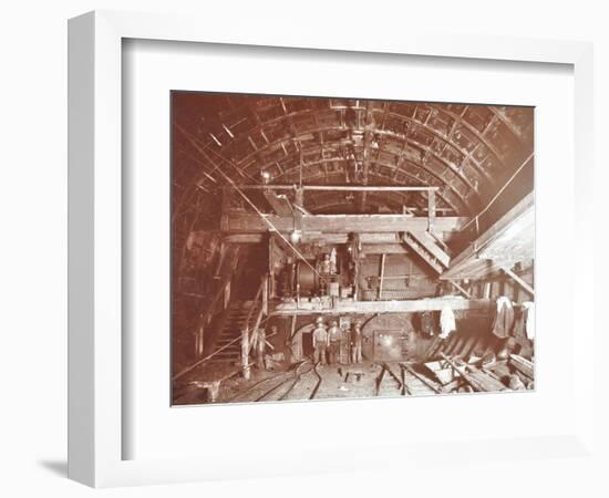 Bulkhead to Retain Compressed Air in Rotherhithe Tunnel, London, October 1906-null-Framed Photographic Print