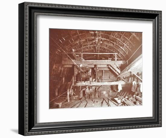 Bulkhead to Retain Compressed Air in Rotherhithe Tunnel, London, October 1906-null-Framed Photographic Print