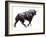 Bull, 2022, (charcoal and pastel on paper)-Mark Adlington-Framed Giclee Print