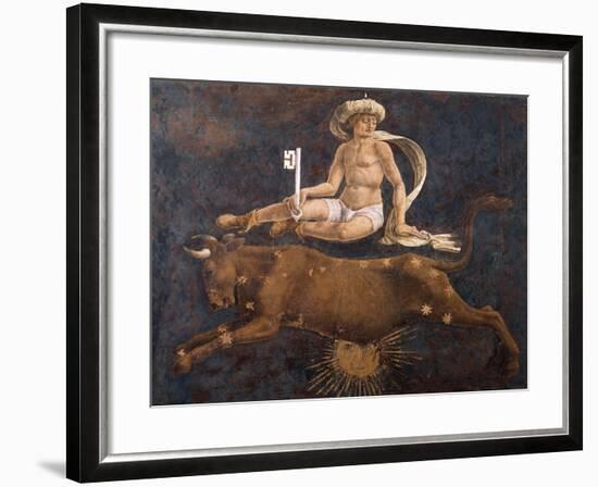 Bull and Dean, Detail from Sign of Taurus, Scene from Month of April-Francesco del Cossa-Framed Giclee Print