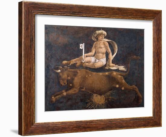 Bull and Dean, Detail from Sign of Taurus, Scene from Month of April-Francesco del Cossa-Framed Giclee Print