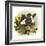 Bull and Sunflowers-Peggy Harris-Framed Giclee Print