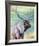 Bull Elk and Shadowy Sage-Joni Johnson-Godsy-Framed Giclee Print