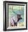Bull Elk and Shadowy Sage-Joni Johnson-Godsy-Framed Giclee Print