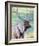 Bull Elk and Shadowy Sage-Joni Johnson-Godsy-Framed Giclee Print