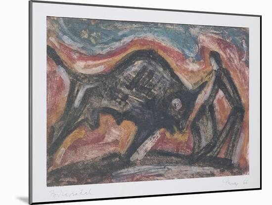 Bull Fight, 1966-Emil Parrag-Mounted Giclee Print