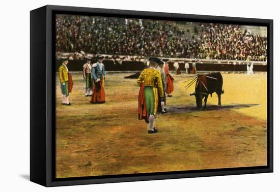 Bull Fight, 20th Century-null-Framed Premier Image Canvas