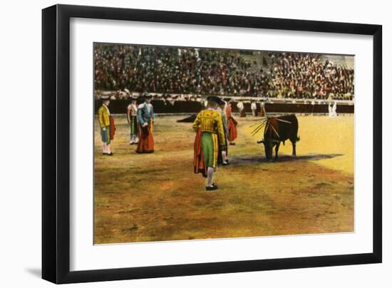 Bull Fight, 20th Century-null-Framed Giclee Print