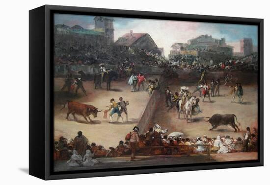 Bull Fight in a Divided Ring-Francisco de Goya-Framed Stretched Canvas