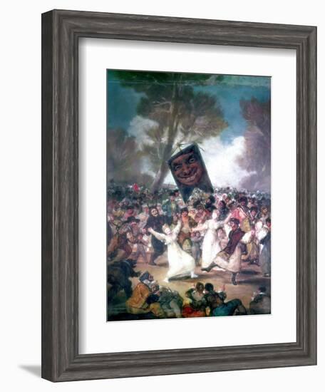 Bull Fight in a Village, 1812-1814-Francisco de Goya-Framed Giclee Print