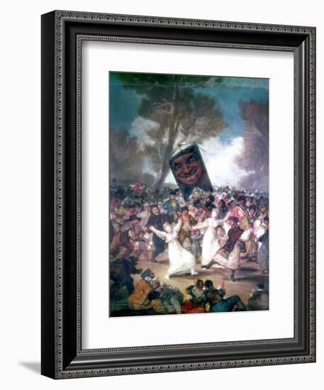 Bull Fight in a Village, 1812-1814-Francisco de Goya-Framed Giclee Print