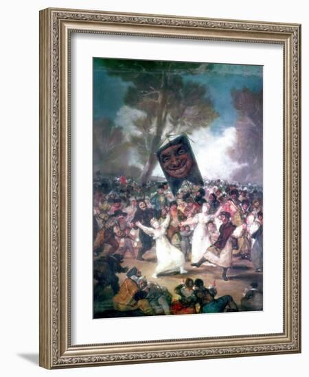 Bull Fight in a Village, 1812-1814-Francisco de Goya-Framed Giclee Print