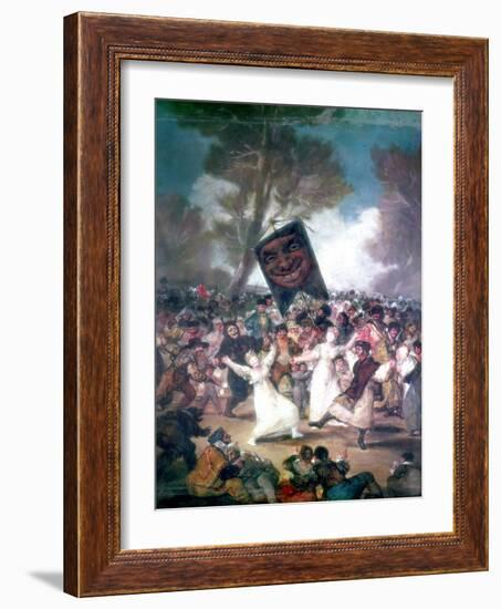 Bull Fight in a Village, 1812-1814-Francisco de Goya-Framed Giclee Print