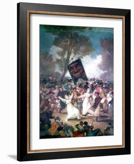 Bull Fight in a Village, 1812-1814-Francisco de Goya-Framed Giclee Print