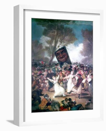 Bull Fight in a Village, 1812-1814-Francisco de Goya-Framed Giclee Print