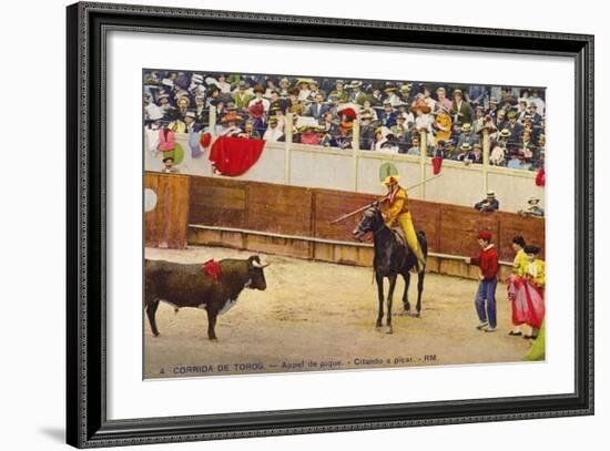 Bull Fight in Spain, Early 20th Century-null-Framed Photographic Print