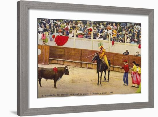 Bull Fight in Spain, Early 20th Century-null-Framed Photographic Print