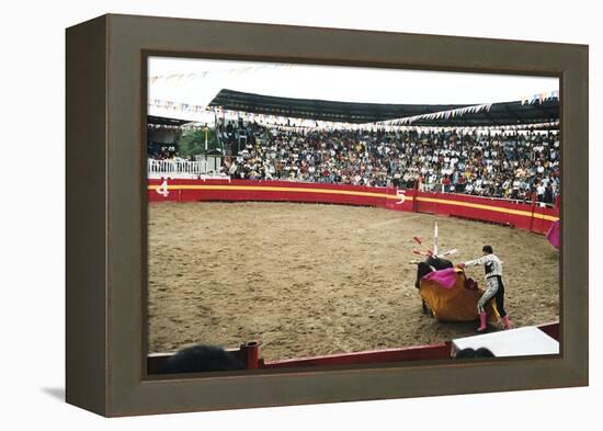 Bull Fighting, Tena, Ecuador, South America-Mark Chivers-Framed Premier Image Canvas