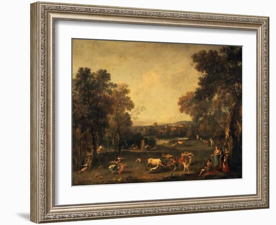 Bull-Hunting-Francesco Zuccarelli-Framed Giclee Print