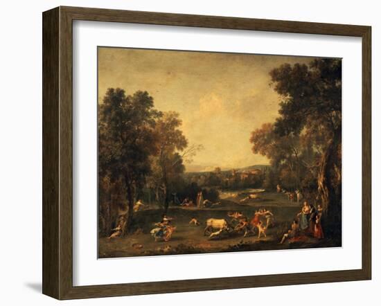 Bull-Hunting-Francesco Zuccarelli-Framed Giclee Print